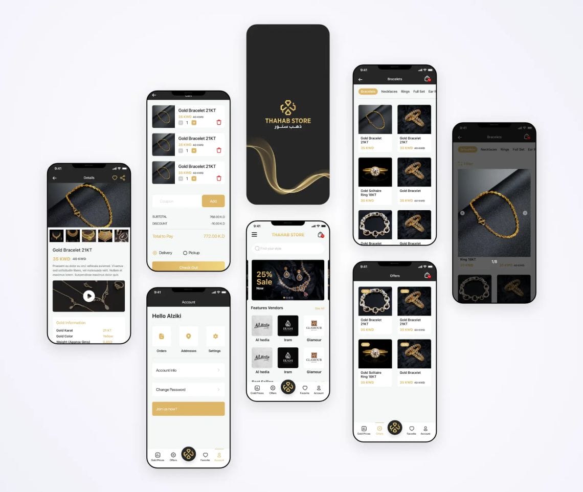 Gold Store application design 